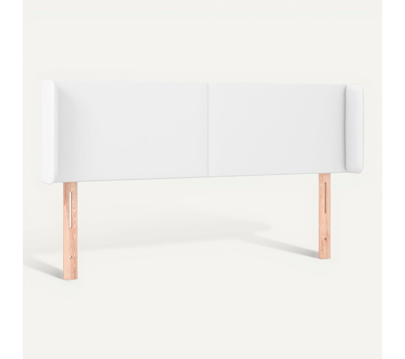 Tête De Lit Avec Oreilles Blanc 147x16x78/88 Cm Simili