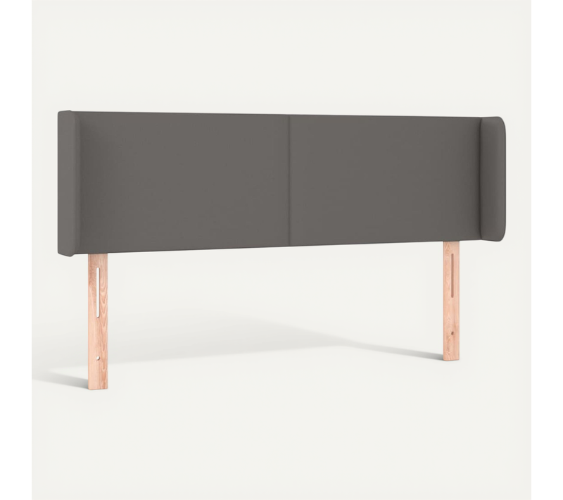 Tête De Lit Avec Oreilles Gris 147x16x78/88 Cm Simili