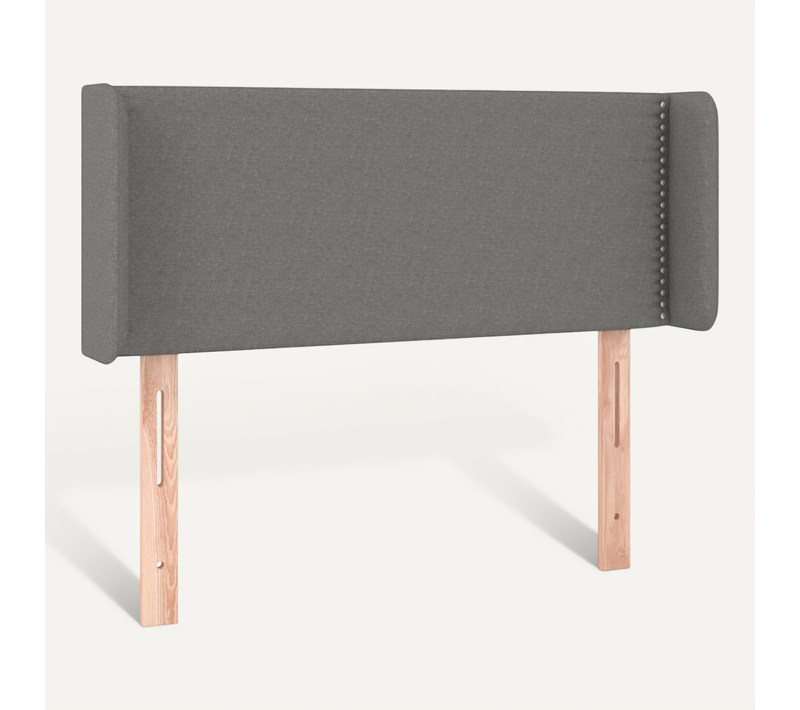 Tête De Lit Avec Oreilles Gris Foncé 83x16x78/88 Cm Tissu