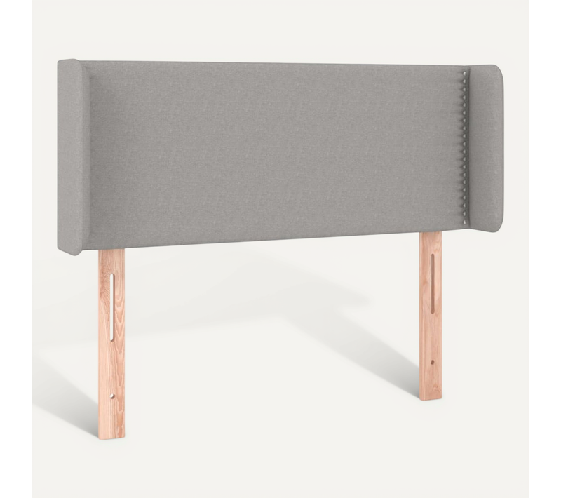 Tête De Lit Avec Oreilles Gris Clair 103x16x78/88 Cm Tissu