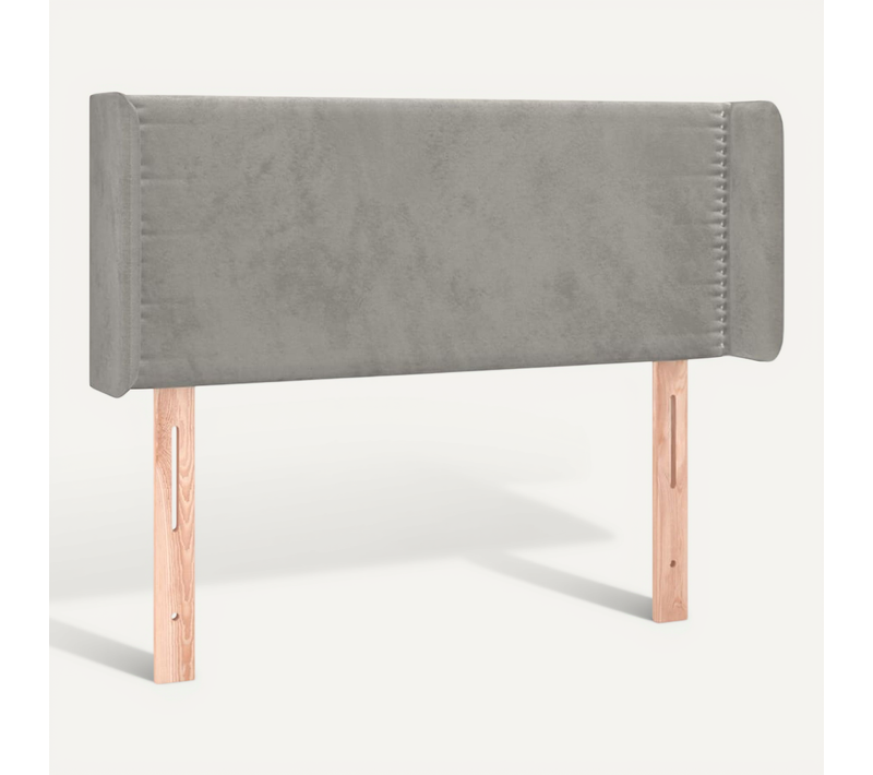 Tête De Lit Avec Oreilles Gris Clair 83x16x78/88 Cm Velours
