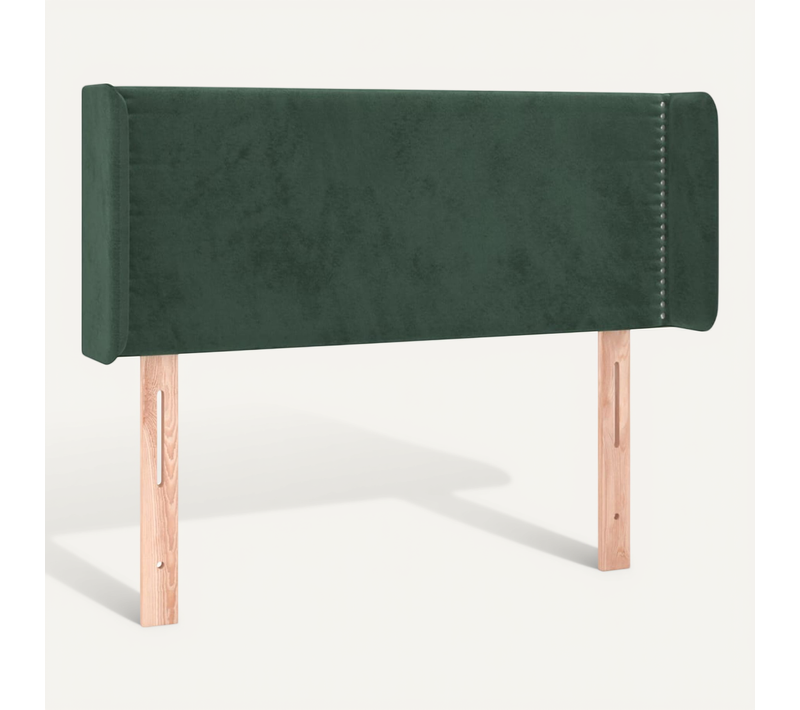 Tête De Lit Avec Oreilles Vert Foncé 83x16x78/88 Cm Velours