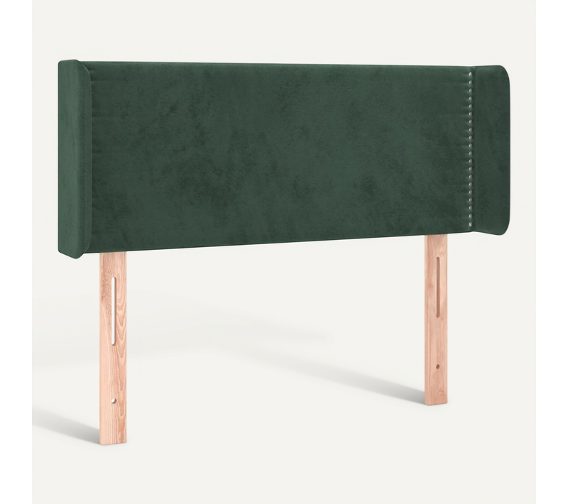 Tête De Lit Avec Oreilles Vert Foncé 103x16x78/88 Cm Velours