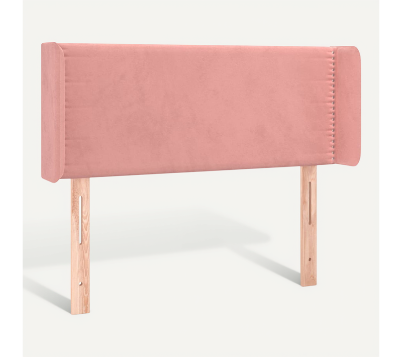 Tête De Lit Avec Oreilles Rose 103x16x78/88 Cm Velours