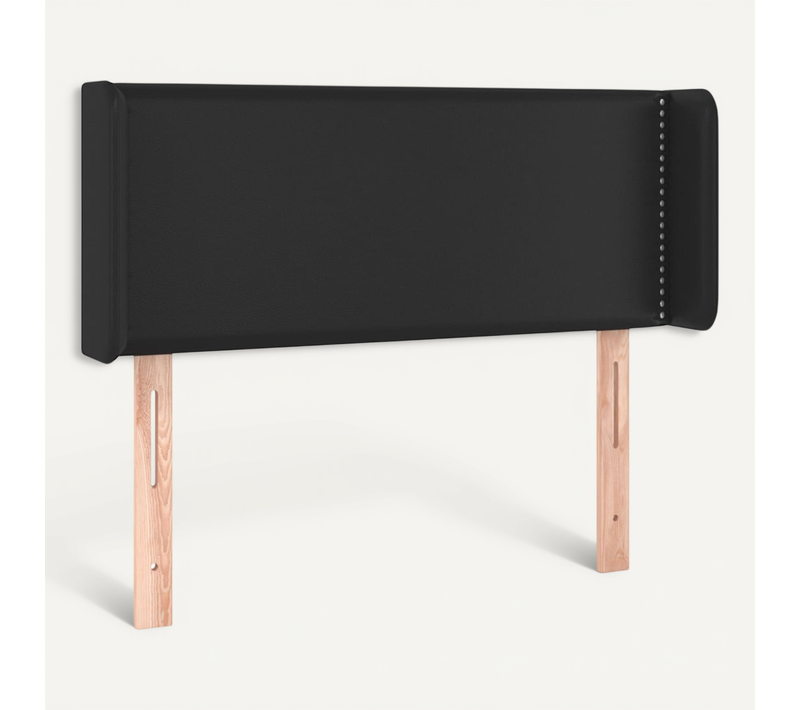 Tête De Lit Avec Oreilles Noir 93x16x78/88 Cm Simili