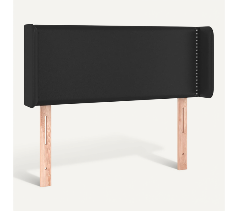 Tête De Lit Avec Oreilles Noir 103x16x78/88 Cm Simili