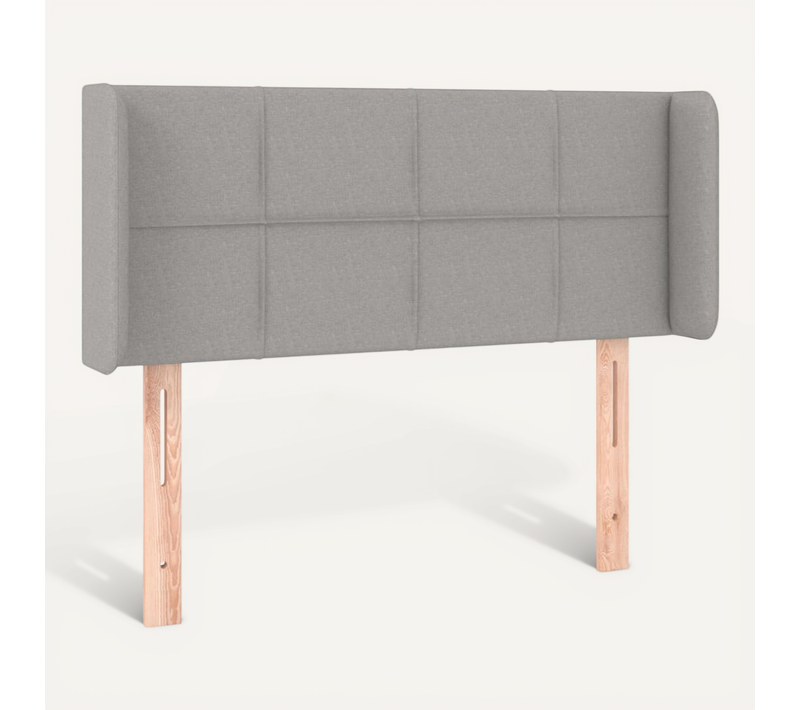 Tête De Lit Avec Oreilles Gris Clair 83x16x78/88 Cm Tissu