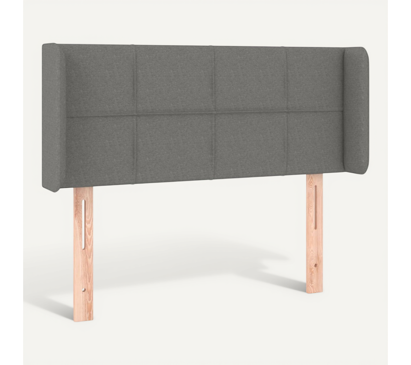 Tête De Lit Avec Oreilles Gris Foncé 83x16x78/88 Cm Tissu