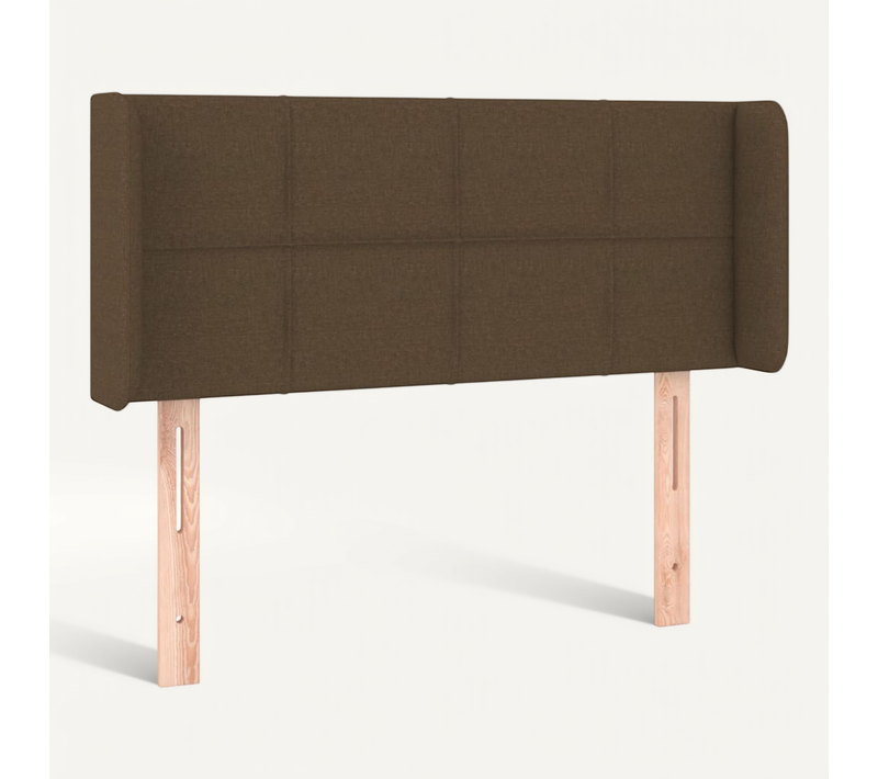Tête De Lit Avec Oreilles Marron Foncé 83x16x78/88 Cm Tissu