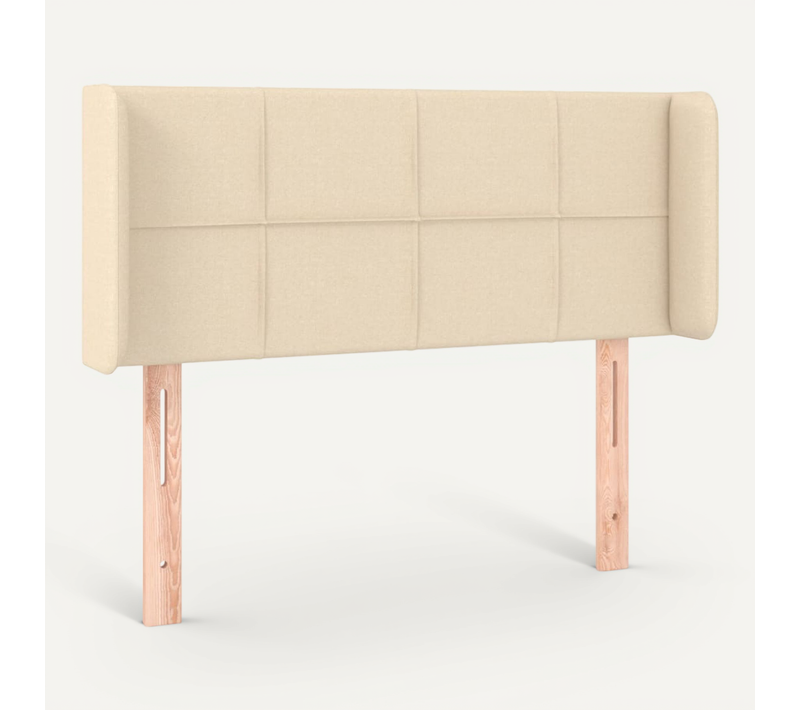Tête De Lit Avec Oreilles Crème 83x16x78/88 Cm Tissu