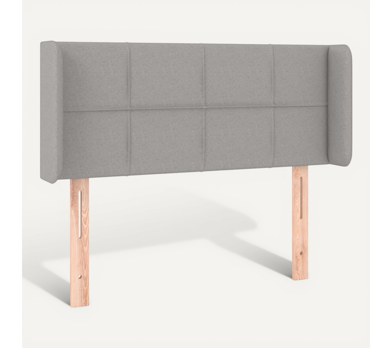 Tête De Lit Avec Oreilles Gris Clair 93x16x78/88 Cm Tissu