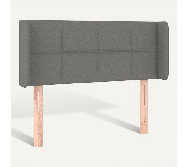 Tête De Lit Avec Oreilles Gris Foncé 93x16x78/88 Cm Tissu