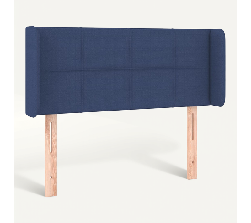 Tête De Lit Avec Oreilles Bleu 93x16x78/88 Cm Tissu