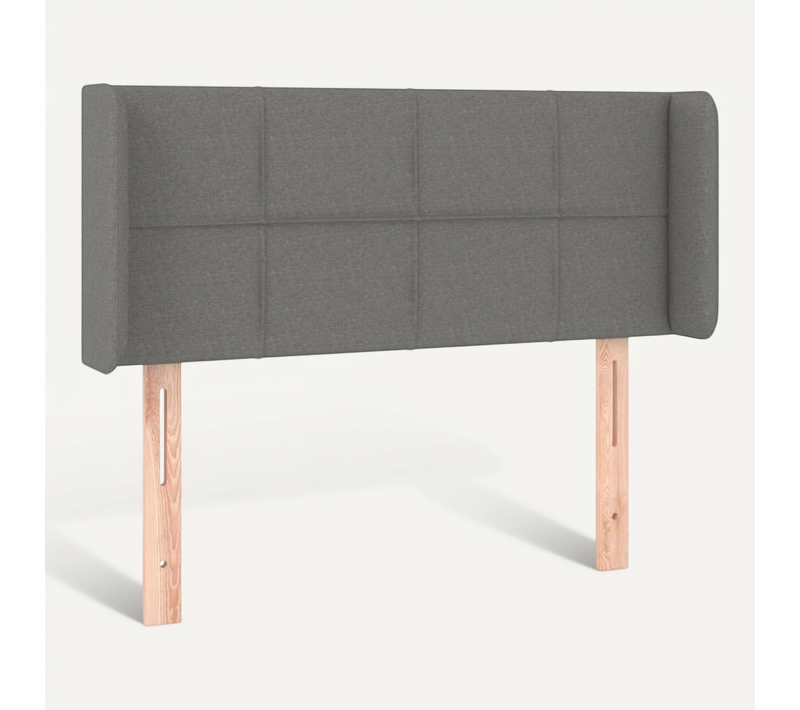 Tête De Lit Avec Oreilles Gris Foncé 103x16x78/88 Cm Tissu