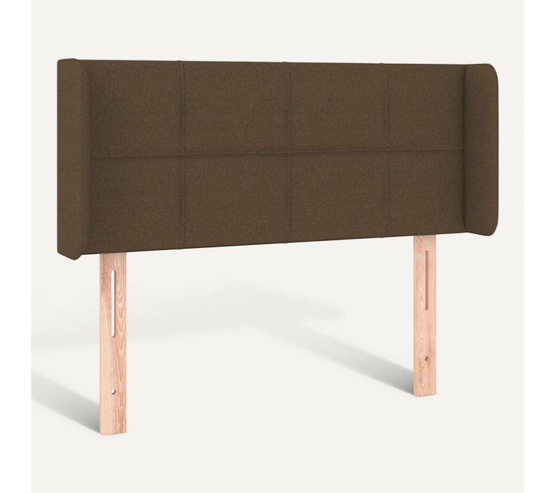 Tête De Lit Avec Oreilles Marron Foncé 103x16x78/88 Cm Tissu