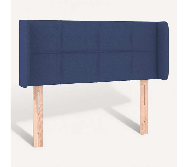 Tête De Lit Avec Oreilles Bleu 103x16x78/88 Cm Tissu