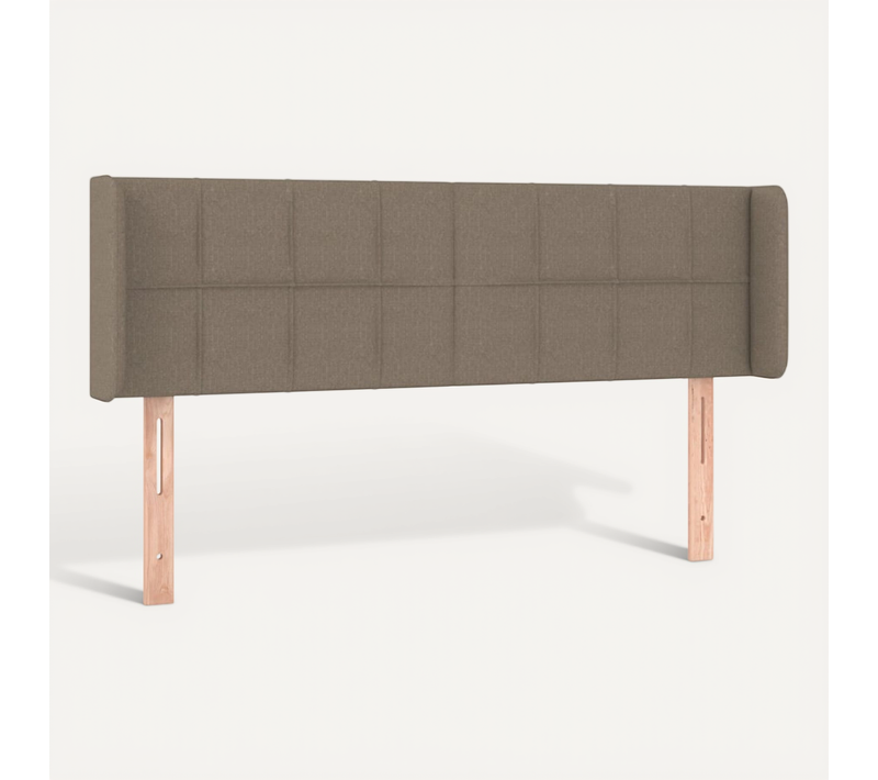 Tête De Lit Avec Oreilles Taupe 147x16x78/88 Cm Tissu