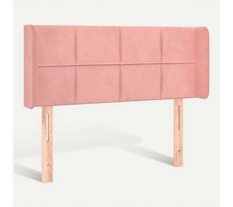 Tête De Lit Avec Oreilles Rose 83x16x78/88 Cm Velours