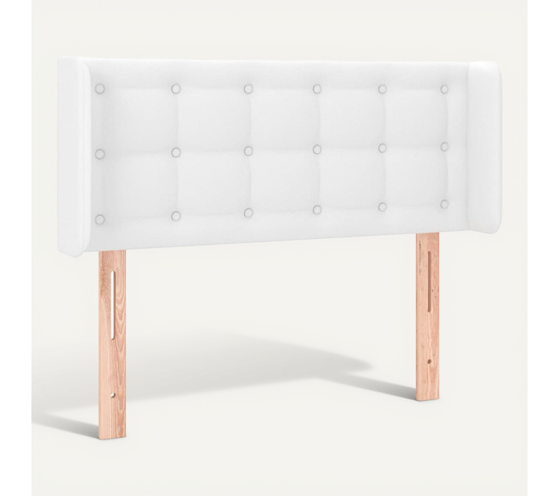 Tête De Lit Avec Oreilles Blanc 93x16x78/88 Cm Simili