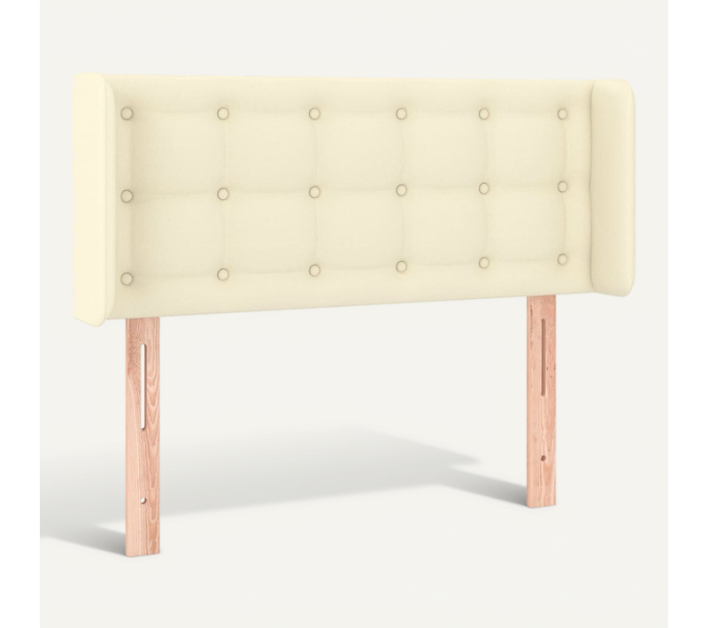 Tête De Lit Avec Oreilles Crème 93x16x78/88 Cm Simili