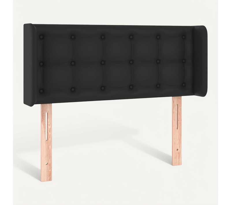 Tête De Lit Avec Oreilles Noir 103x16x78/88 Cm Simili