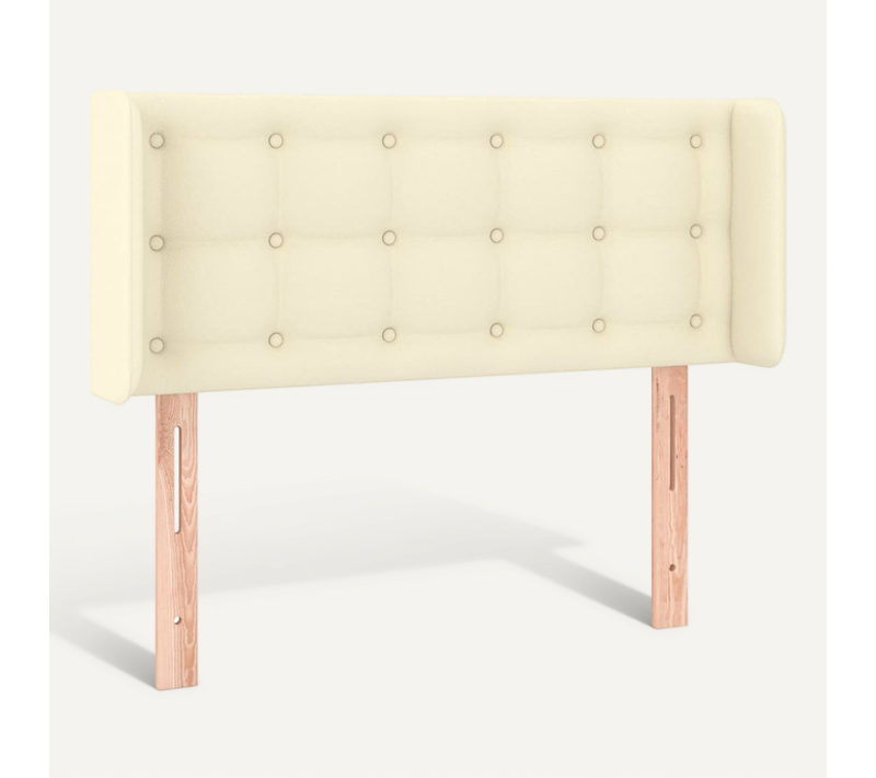 Tête De Lit Avec Oreilles Crème 103x16x78/88 Cm Similicuir