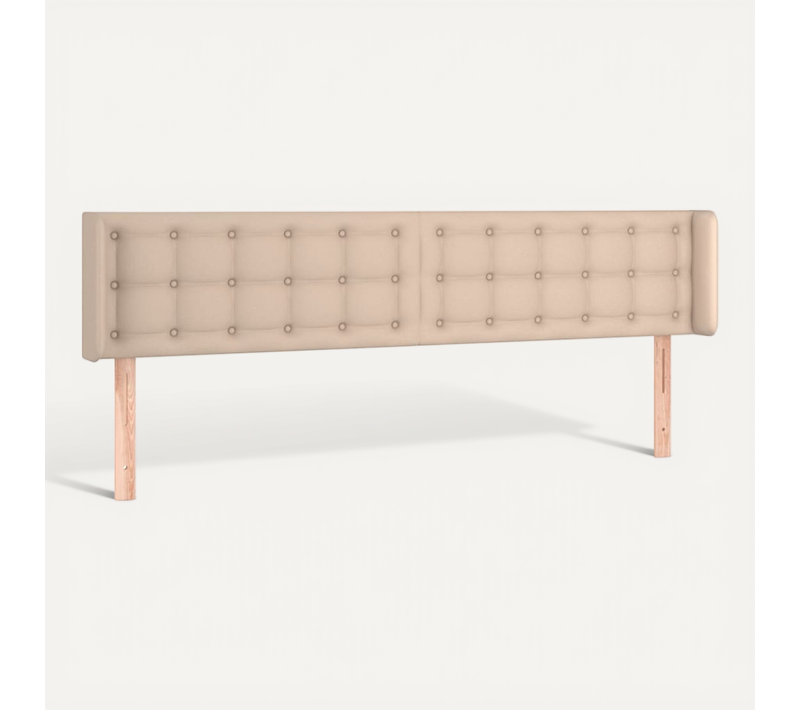 Tête De Lit Avec Oreilles Cappuccino 183x16x78/88 Cm Simili