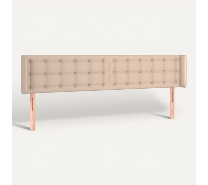 Tête De Lit Avec Oreilles Cappuccino 203x16x78/88 Cm Simili