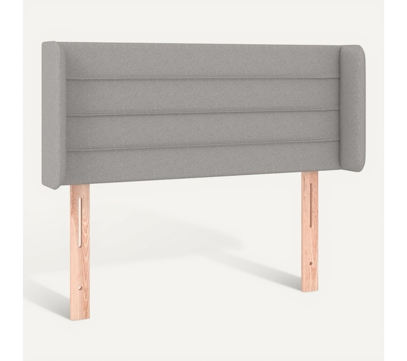 Tête De Lit Avec Oreilles Gris Clair 83x16x78/88 Cm Tissu