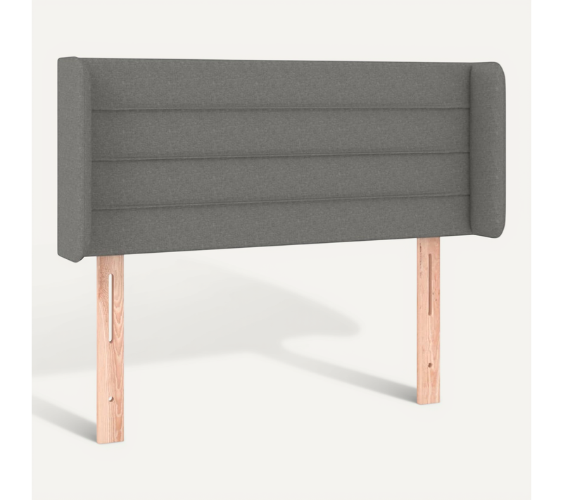 Tête De Lit Avec Oreilles Gris Foncé 93x16x78/88 Cm Tissu