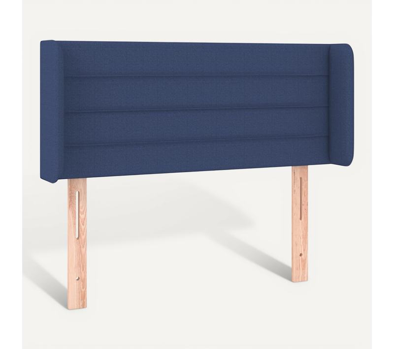 Tête De Lit Avec Oreilles Bleu 93x16x78/88 Cm Tissu