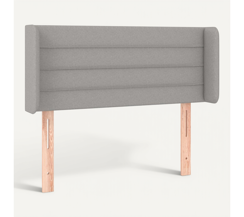 Tête De Lit Avec Oreilles Gris Clair 103x16x78/88 Cm Tissu