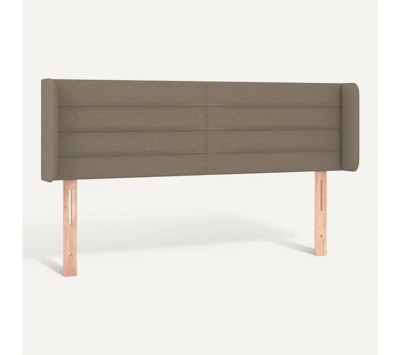 Tête De Lit Avec Oreilles Taupe 147x16x78/88 Cm Tissu