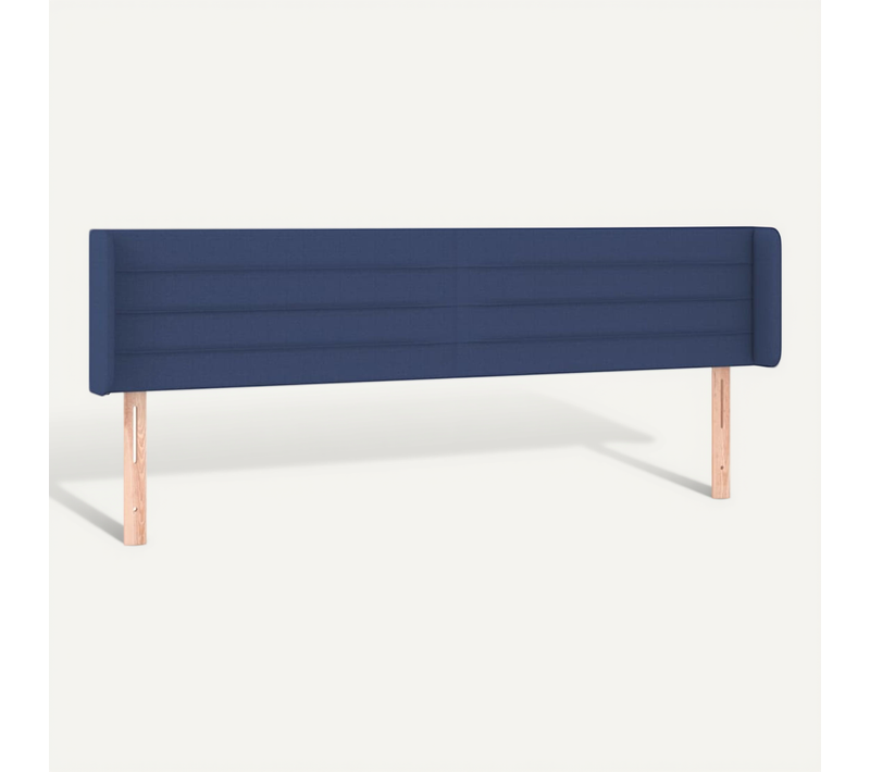 Tête De Lit Avec Oreilles Bleu 163x16x78/88 Cm Tissu