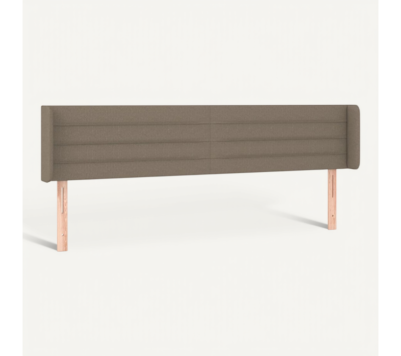 Tête De Lit Avec Oreilles Taupe 183x16x78/88 Cm Tissu