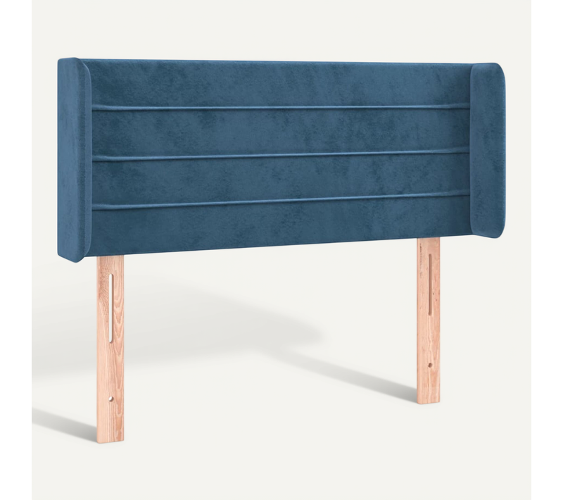 Tête De Lit Avec Oreilles Bleu Foncé 83x16x78/88 Cm Velours