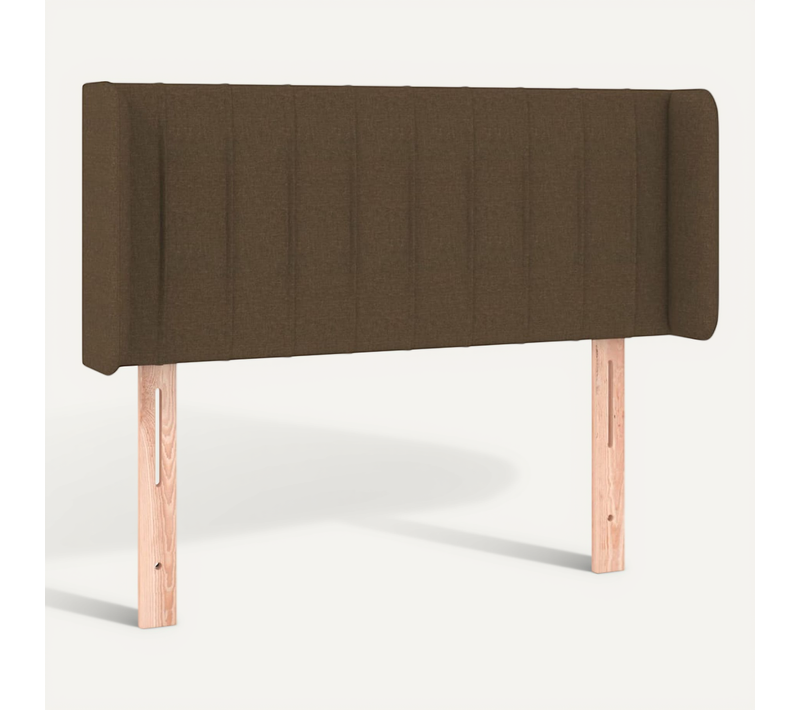 Tête De Lit Avec Oreilles Marron Foncé 83x16x78/88 Cm Tissu