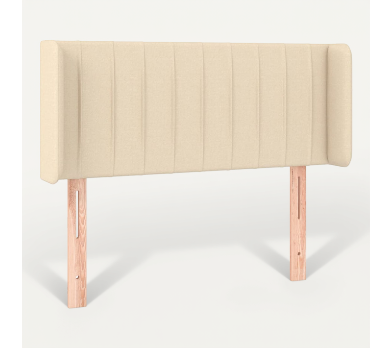 Tête De Lit Avec Oreilles Crème 83x16x78/88 Cm Tissu