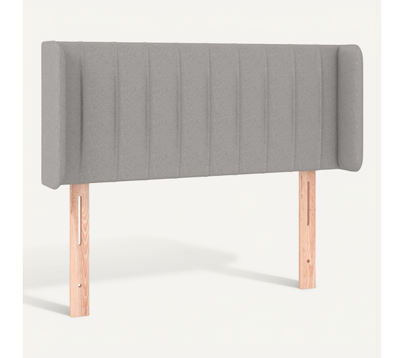 Tête De Lit Avec Oreilles Gris Clair 93x16x78/88 Cm Tissu