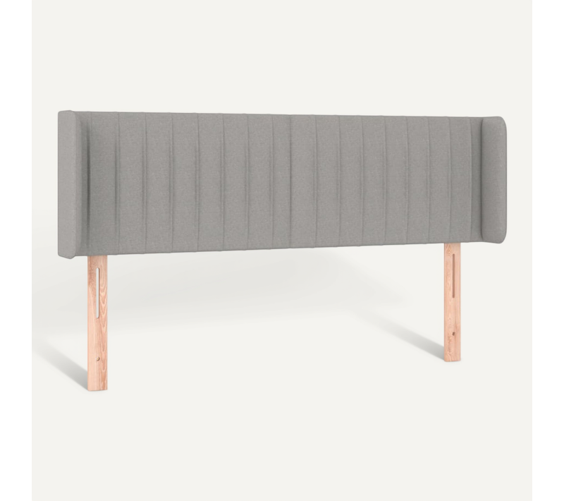 Tête De Lit Avec Oreilles Gris Clair 147x16x78/88 Cm Tissu