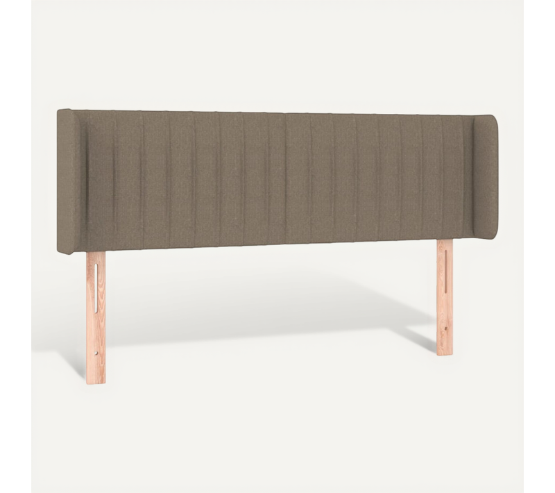 Tête De Lit Avec Oreilles Taupe 147x16x78/88 Cm Tissu