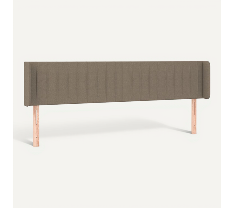 Tête De Lit Avec Oreilles Taupe 163x16x78/88 Cm Tissu