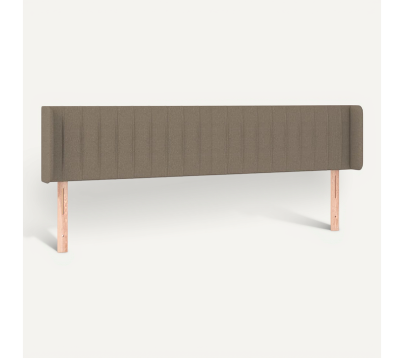 Tête De Lit Avec Oreilles Taupe 183x16x78/88 Cm Tissu