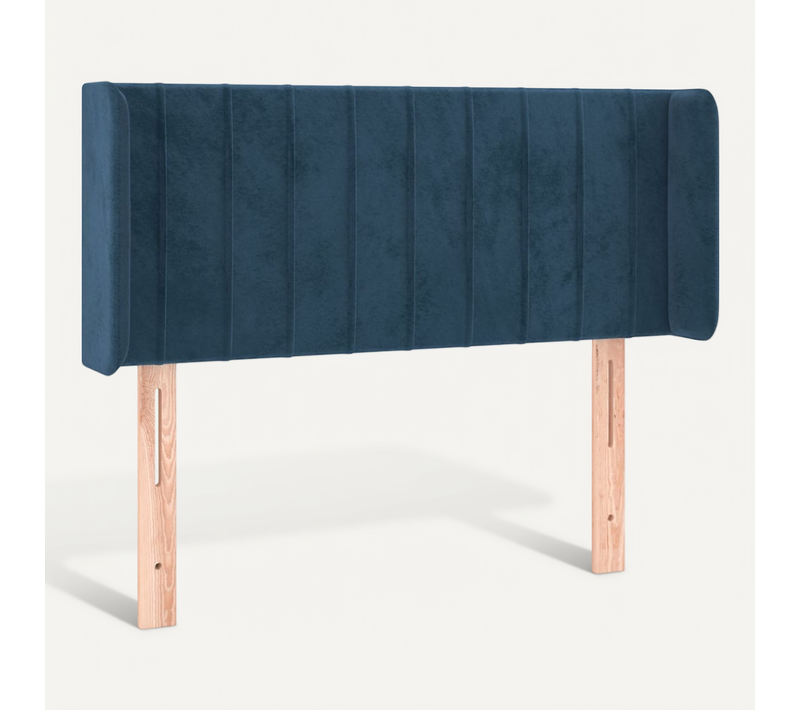 Tête De Lit Avec Oreilles Bleu Foncé 83x16x78/88 Cm Velours