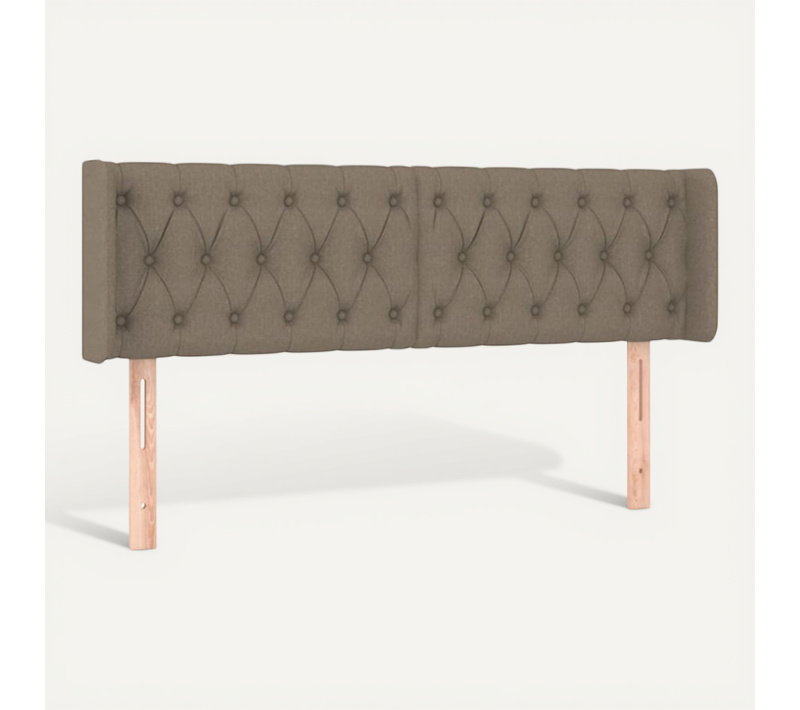 Tête De Lit Avec Oreilles Taupe 163x16x78/88 Cm Tissu