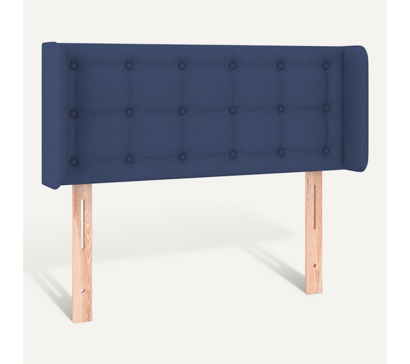 Tête De Lit Avec Oreilles Bleu 93x16x78/88 Cm Tissu