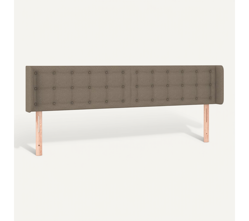 Tête De Lit Avec Oreilles Taupe 183x16x78/88 Cm Tissu