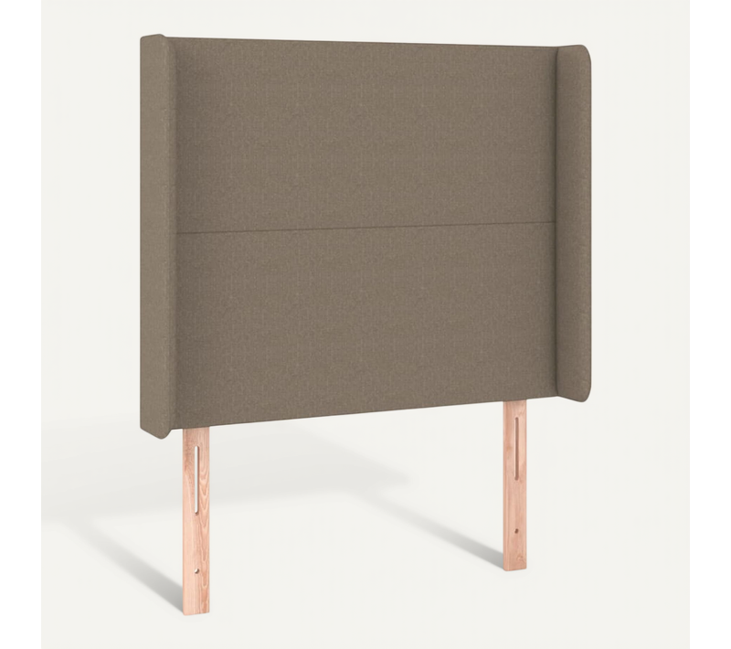 Tête De Lit Avec Oreilles Taupe 83x16x118/128 Cm Tissu