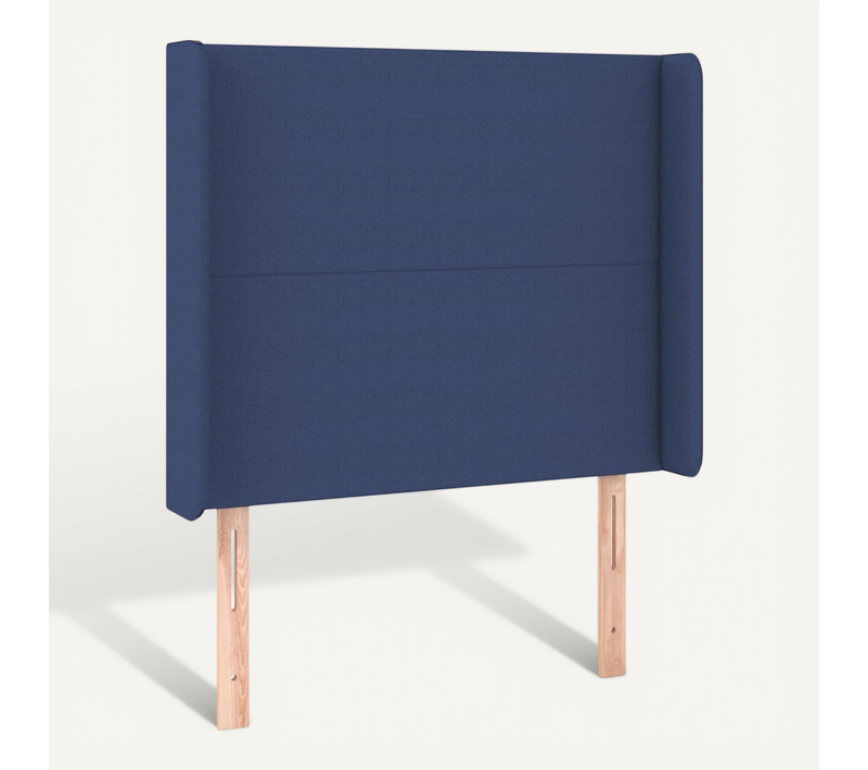 Tête De Lit Avec Oreilles Bleu 83x16x118/128 Cm Tissu