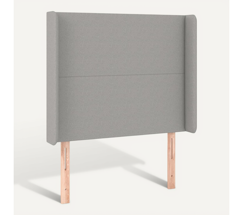 Tête De Lit Avec Oreilles Gris Clair 103x16x118/128 Cm Tissu